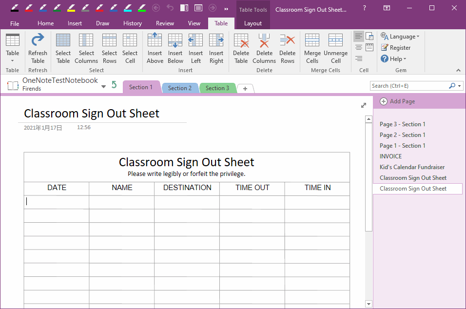 Using Gem Table To Merge Cells In Onenote Office Onenote Gem Add Ins 7548 Hot Sex Picture 3750