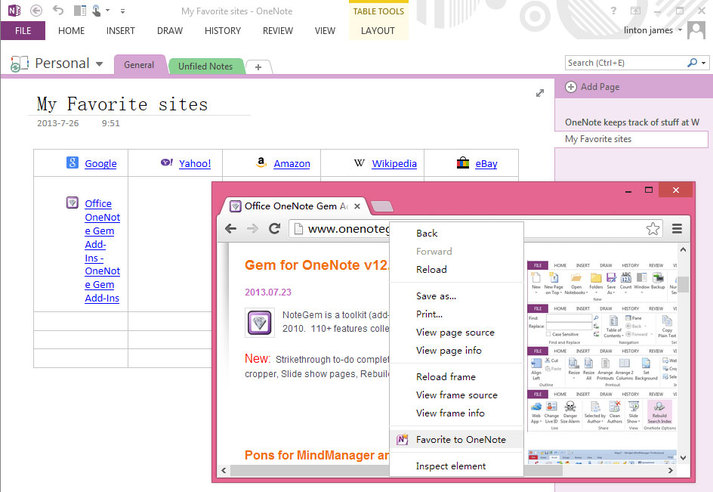 onenote for the web
