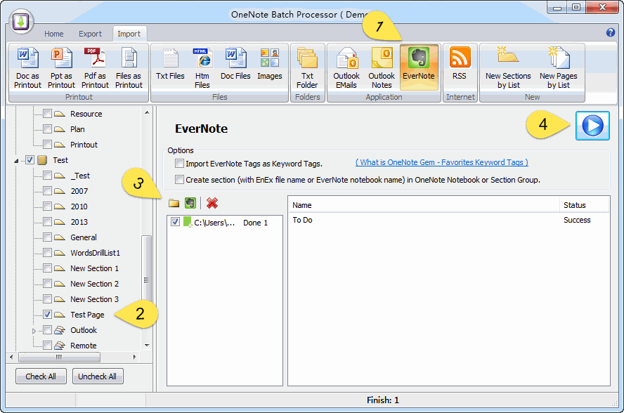 Todo onenote integration