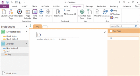 how to use onenote as a journal