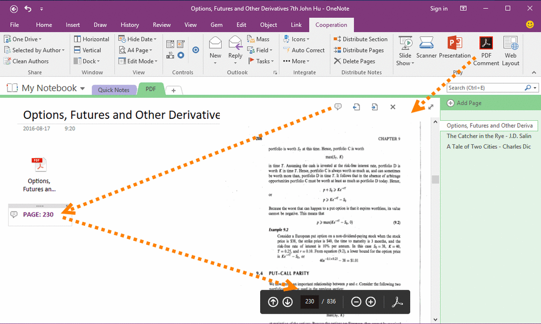 how to change onenote view