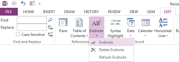 how to add an endnote in word 2013