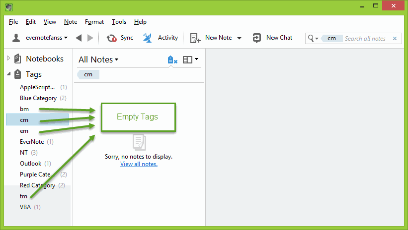 tagging in evernote