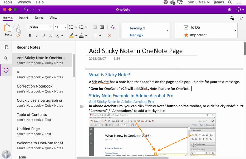 microsoft note for mac