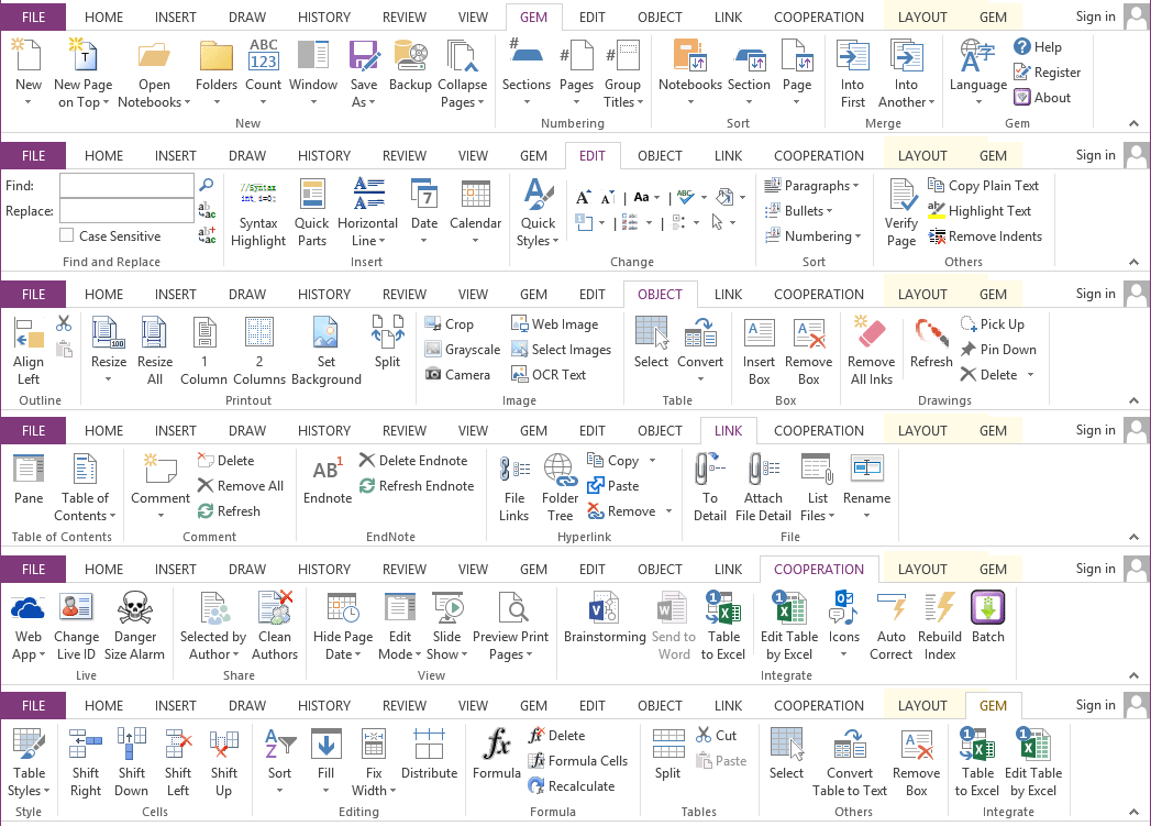 Gem for OneNote